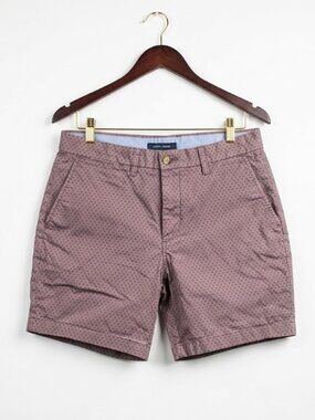 Tommy Hilfiger Men’s Micro-Print Chino Shorts - Size 32